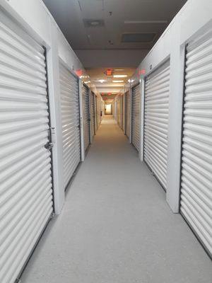 Our nice clean self storage hallways