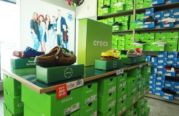 Shot of Popular Brand Section (I.e. Croc Shoe Wall)