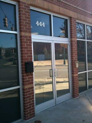 Front door to offices