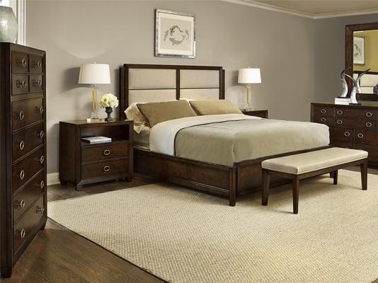 Our quality Transitional bedroom furniture is both beautiful and functional.