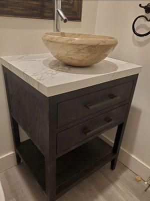 Powder room counter