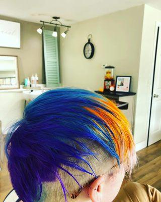 Bright spectrum of colors .. mohawk