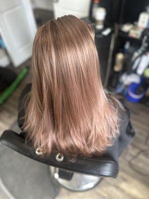 Rose gold highlights