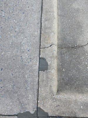 Cement Sidewalk hole/trip hazard patch