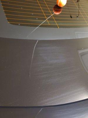 Scratches on Trunk lid.