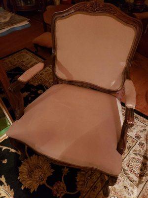 Free estate sale chair in buttery soft suede, Amazing!