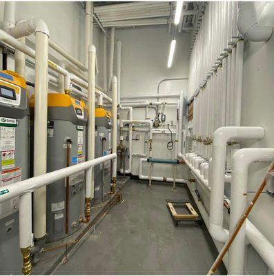 New LA Fitness water heater room.