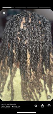 Dread loc two strand twist.