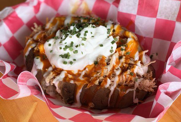 Overstuffed Buffalo Chicken Potato