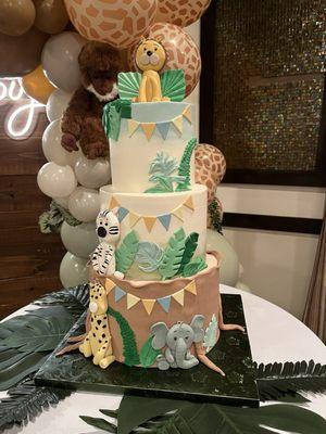 Beautiful safari cake from my baby shower!