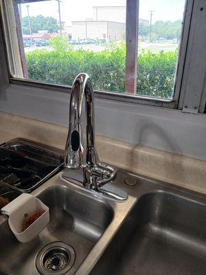 Replaced broken kitchen faucet for a local church