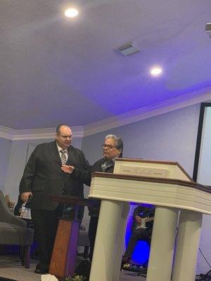 Pastor Flores with Pastor Gonzalez