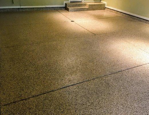 Three car garage epoxy flooring