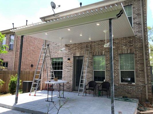 Wiring and installation of 7 LED and 2 fans