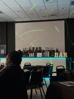 The bar area