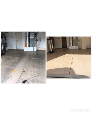 Garage floor cleaning