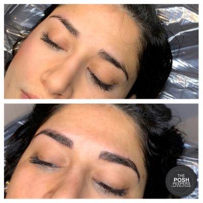 Before and after brows by Judy! So happy!!!!