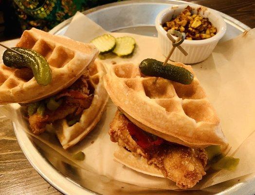 Chicken and waffles