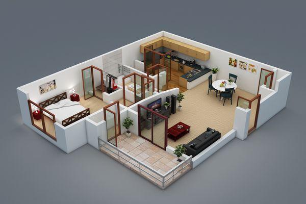 3D Floor Plan Rendering