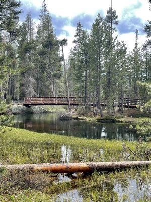 A beautiful starting point to incredible trails with waterfalls and pristine lakes