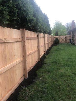 Tony and his crew did a great job.   I highly recommend them if you are looking to put up a fence.