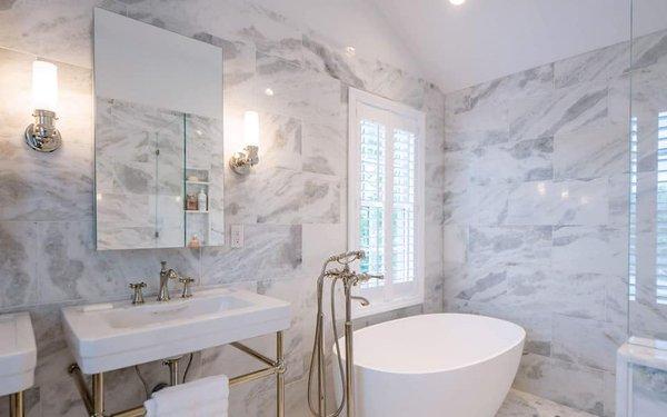 Full Marble Bathroom, Newport Rhode Island