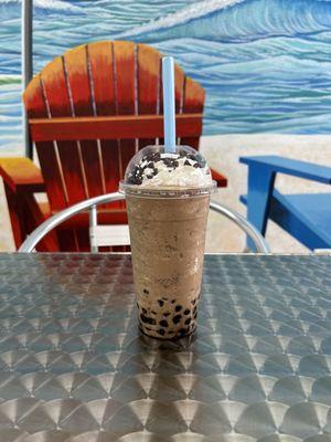 Java chip coffee smoothie with tapioca boba