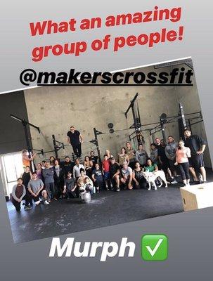 Our Makers Community, post Murph 2019!!!!