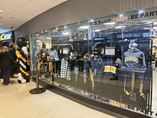 If you're a Pens fan you won't be disappointed.  Ground floor of PPG Arena.