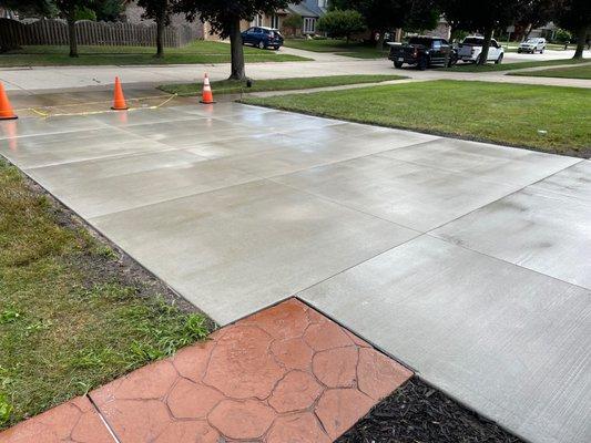 Concrete driveway