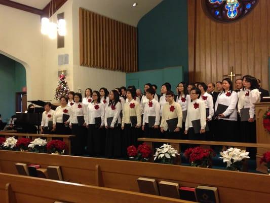 Church choir performance for the New Year