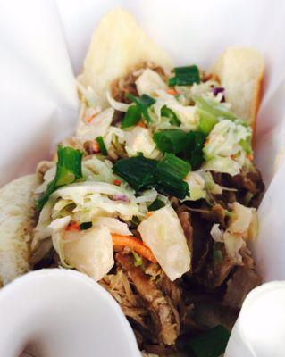 Kahlua Pork Sliders from Island Style Poke $9 served here at the event.