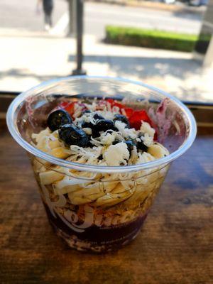 Acai bowl top view