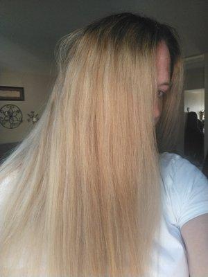 Still no fade (ombre) and deff yellow..what I didn't want