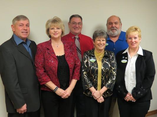 Left to right: Dennis Coon, Marion Coon, Steve Boyer, Jill Boyer, Paul Hall and Cindy Parson...