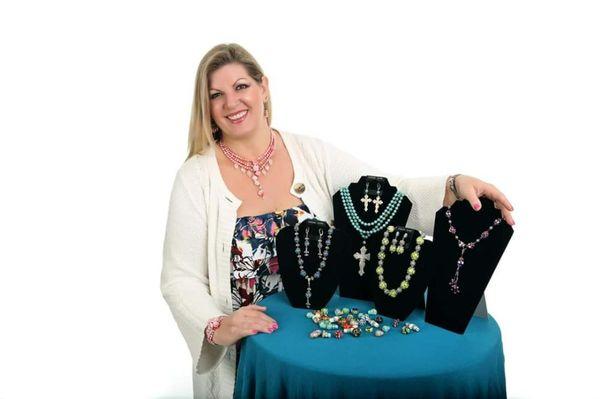 Owner Joy Hall with Custom Jewelry Designs!