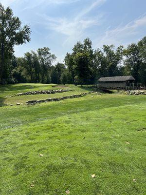 Great landscaping on hole 13 from the fairway.