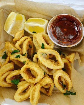 Fry calamari