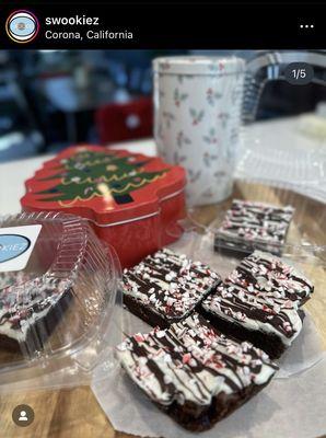 Holiday special, peppermint bark brownies.