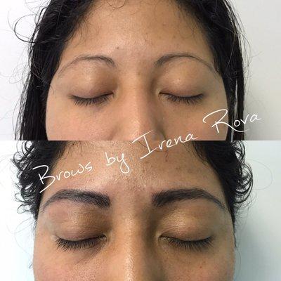 Get a fuller natural looking brow! Before and after