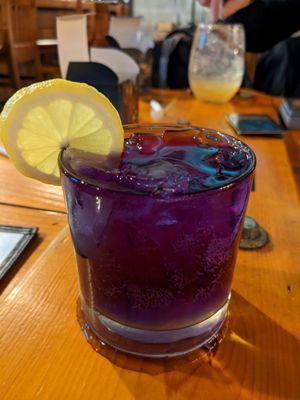 Butterfly Pea Potion. One of their lovely NA options.