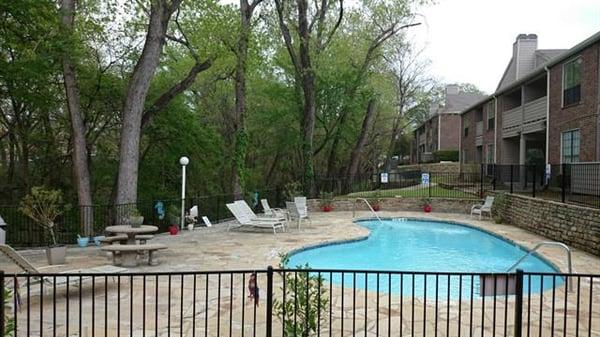 Pool area at Parkwood Creek Condominiums.