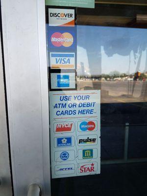 They accept credit cards