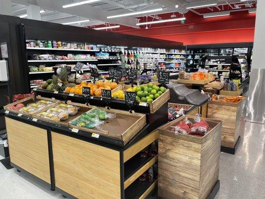 their small produce & refrigerated section in the back of the store even with some fresh fruit