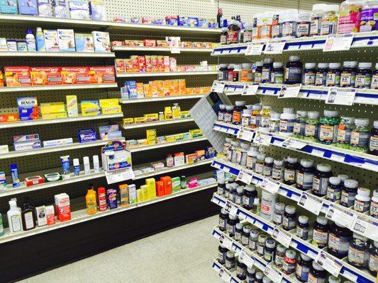 Large selection of OTC products