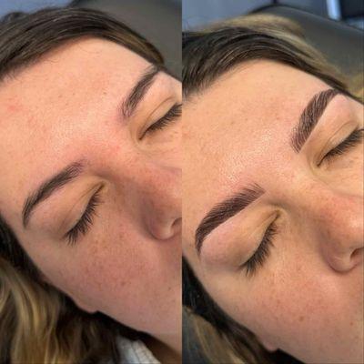 Brow lamination and tint