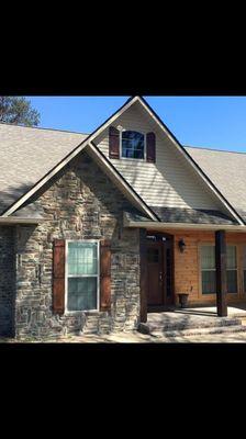 Stone and Vinyl Siding