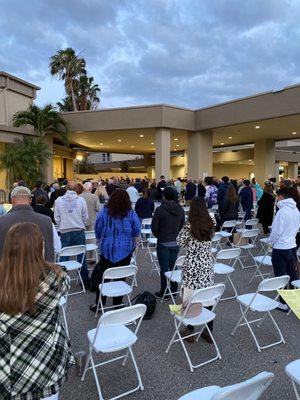 Worshipers at Sunrise Service