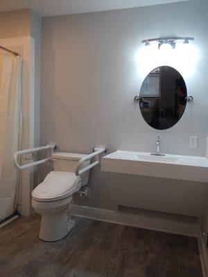 A custom vanity with PT Rails.