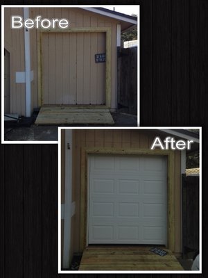 Single garage door replaced in Jacksonville